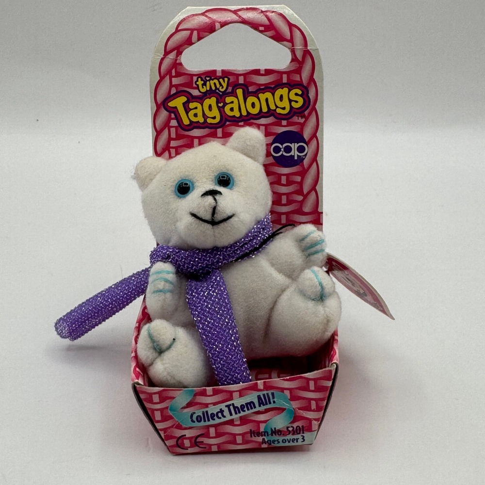 Cap Toys Tiny Tag-alongs Iggy Polar Bear White Vintage 1995 Mini Plush